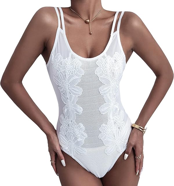 Lace Bodysuit for Women, White Bodysuit, Teddy Lingerie Naughty Sexy Bodysuit