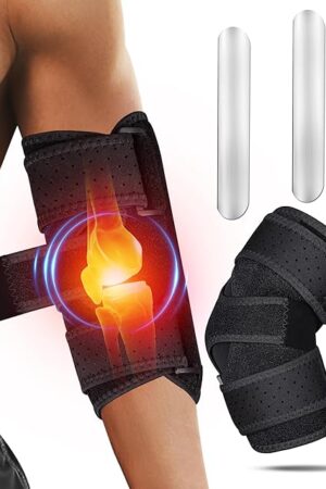 Elbow Brace for Cubital Tunnel, Ulnar Nerve Entrapment brace, Adjustable Elbow Splint for Sleeping, Tendonitis, Tennis Elbow, Comfortable Stabilizer Support for Women and Men Fit Most