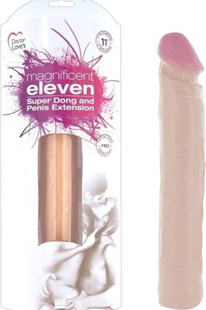 Deeva Toys Doctor Love's Magnificent Eleven Super Dong and Penis Extension, 11"x 2" Diameter, 0.81 Pound
