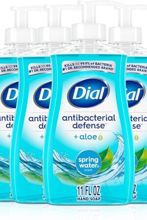 Dial Antibacterial Liquid Hand Soap, Spring Water, 11 fl oz (Pack of 4)