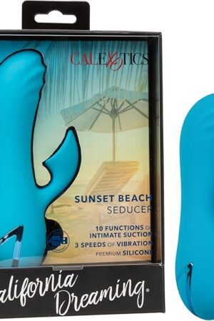 CalExotics California Dreaming Sunset Beach Seducer, 10+3 Modes Silicone Sucking Vibrator for Women - SE-4349-26-3