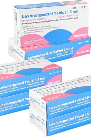 Emergency Contraceptive Pill for Women (6 Pack) - 15 mg Levonorgestrel Tablet - Reduces Chance of Pregnancy After Unprotected Sex - Compare to Plan B One-Step - Take Next Morning