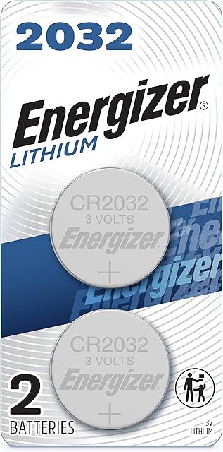 Energizer 2032 Batteries (2 Pack), 3V Lithium Coin Batteries