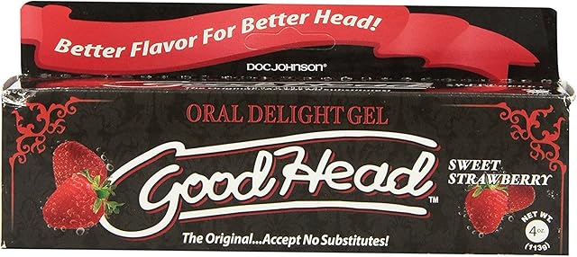 Doc Johnson Good Head Oral Delight Gel, Sweet Strawberry, (4 Ounces)