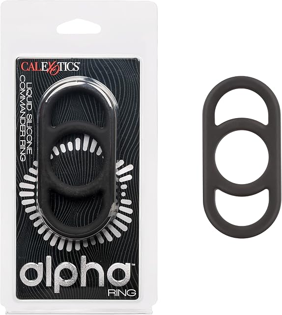 CalExotics Alpha Liquid Silicone Commander Penis Ring for Men Pleasure, Designed for Use with Pump Natural - SE-1492-21-2
