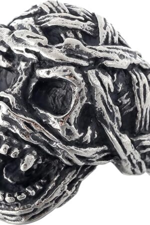 2023 Skull Ring Cool Evil Death Punk Rock Stainless Steel Rings Aly Style Jewelry