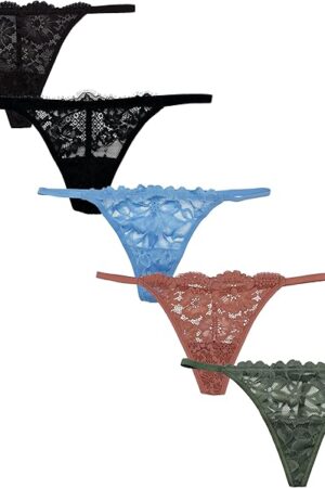 Women Sexy Cheeky Lace G-Strings Thongs T Back Panties Underwear