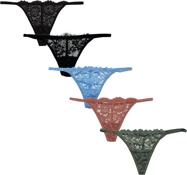 Women Sexy Cheeky Lace G-Strings Thongs T Back Panties Underwear
