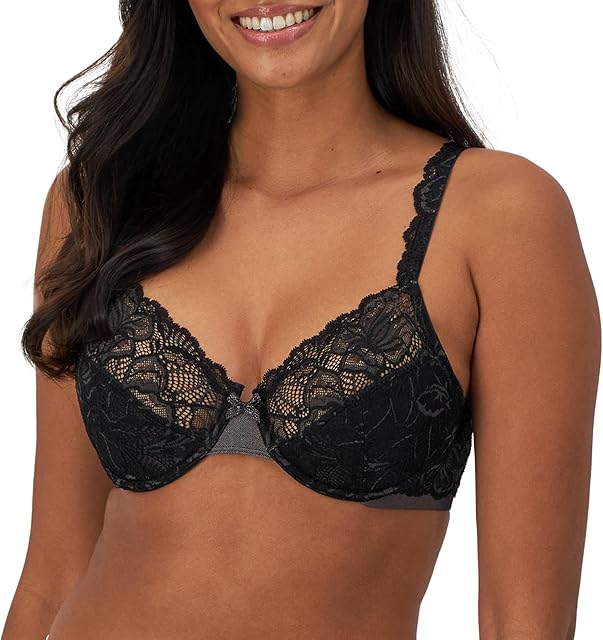 Women's Lace Desire Underwire Bra, Full-Coverage Lace Bra with Underwire Cups