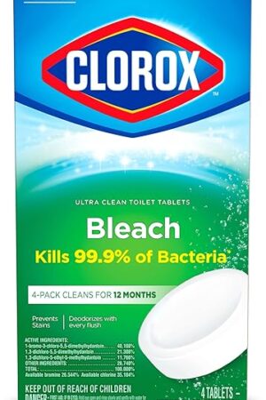 Clorox Ultra Clean Toilet Tablets Bleach 35 Ounces Each, 4 Count (package May Vary)