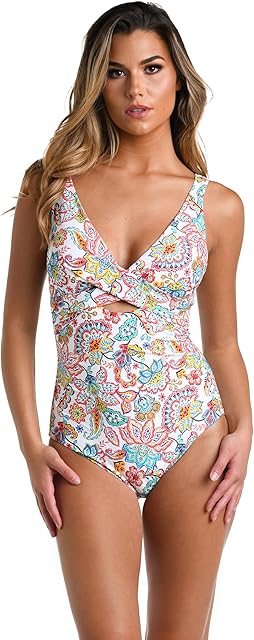 Women's One Piece Swimsuit Cross Front Keyhole Island Goddess Bathing Suit
