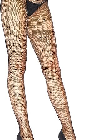 Women's Fishnet Crystalized Tights with Multisized Rhinestones