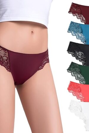 Cheeky Lace Hipster Panties for Women, Sexy Women's Underwear Tanga, Multipacks