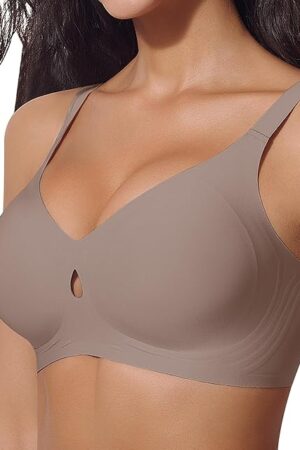 Wireless Bras for Women Cut Out Seamless Push Up Comfortable Bras No Underwire T Shirt Bra Padded Supportive Bralette