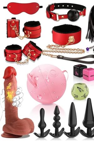 20pcs Anal Plug Adult Sex Toys,BDSM Bondage Sex Restraints Set with Dildo Anal Toys and Anal Beads Butt Plug,Sex kit Adult Toys for Men Women and Couples ?