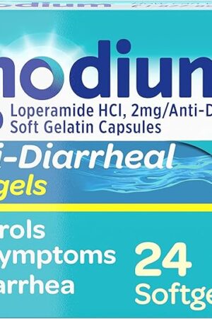 Imodium A-D Diarrhea Relief Softgels with Loperamide HCl, Anti-Diarrheal Medicine to Help Control Symptoms of Diarrhea Due to Acute, Traveler's Diarrhea, HSA/FSA Eligible, 24 ct