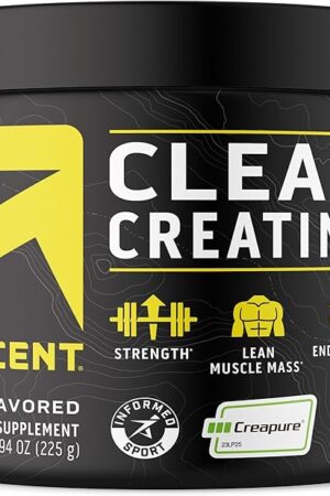 Ascent Clean Creatine Monohydrate Powder - 5G Per Serving, Creapure Creatine Supplement - Unflavored, 45 Servings