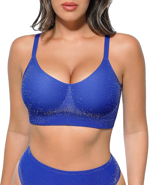 Wireless Bras for Women Deep V Neck Sexy Bralettes Full Coverage Push Up Bra