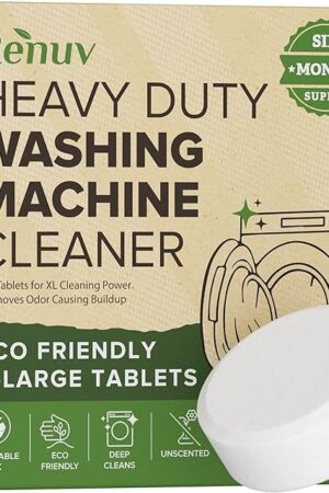 Heavy Duty Washing Machine Cleaner Descaler Tablets - Deep Cleaning for Front Load, Top Load Washer, HE (6 XL Tablets - 6 Months Supply)