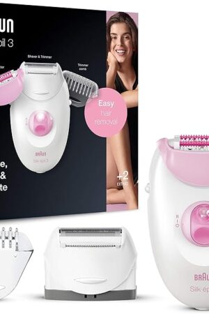 Braun Epilator Silk-epil 3 3-270, Hair Removal Device, Epilator for Women, Shaver & Trimmer, Hair Removal