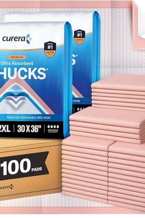 Chucks Premium Disposable Underpads 30?x36? [100-Count] Ultra Absorbent Chux Incontinence Bed Pads Disposable Adult with Adhesive Tape, Pee Pads Pet Training Pads XX-Large 30x36 Bulk Pack