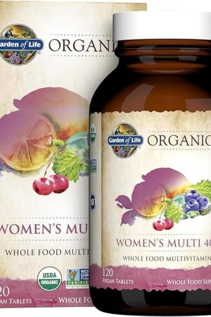 Garden of Life Multivitamin for Women 40 Plus, Organics Womens Vitamins, Hormone & Breast Health Support Blend, Vegan, 120 Tablets