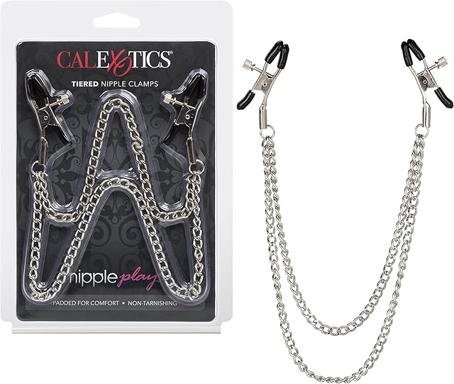 CalExotics Novelties Nipple Play Tiered Clamps, Silver