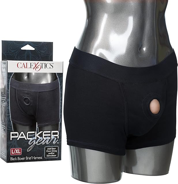 CalExotics Novelties Packer Gear Black Boxer Brief Harness Large/X-Large, Black