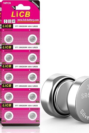 LiCB 20 Pack SR626SW 377 626 Watch Battery 15V Button Cell Batteries