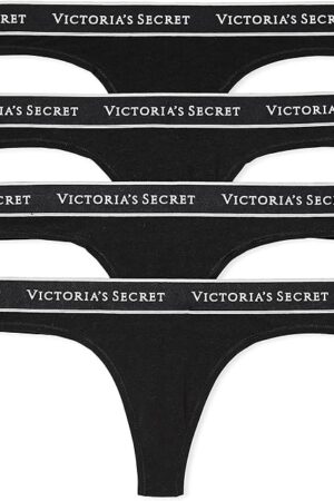 Women's Cotton Logo Thong Underwear, Panties for Women, Multi Pack (XS-XXL)