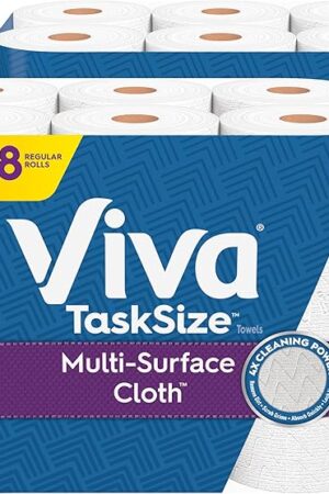 Viva Multi-Surface Cloth Paper Towels, Task Size - 12 Super Rolls (2 Packs of 6) - 81 Sheets Per Roll