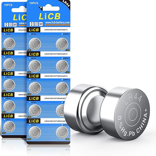 LiCB 20 Pack LR44 AG13 357 303 SR44 Battery 15V Button Coin Cell Batteries
