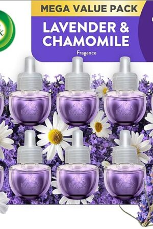 Air Wick Plug in Scented Oil Refill, 10ct, Lavender & Chamomile, Air Freshener, Essential Oils, Eco Friendly