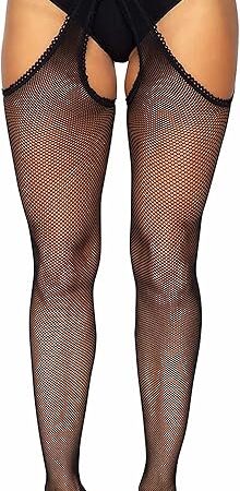 womens Garter Belt Stocking Hosiery, Strappy Black, One Size US