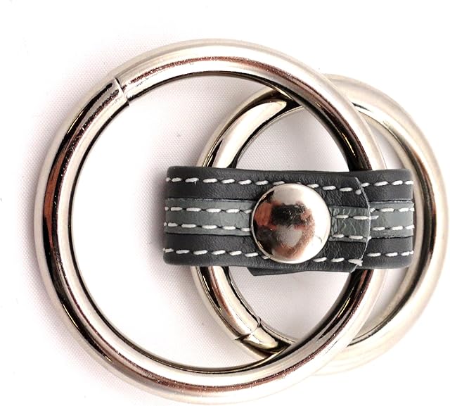 Heart 2 Heart Cock Ring - Double - Metal + Metal - Grey