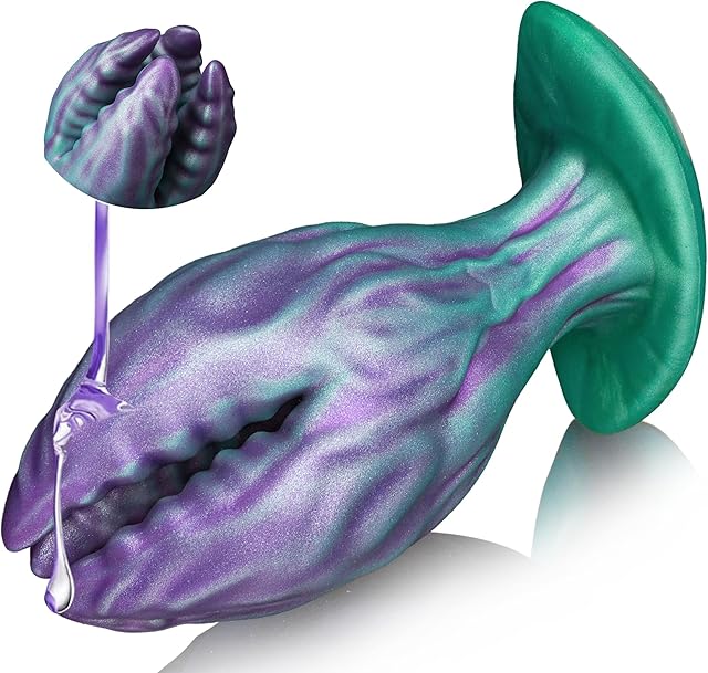 Butt Plug Large Anal Plugs, Silicone Buttplug Monster Fantasy Sex Toy, XL Wearable Anal Dialator Trainer with Safe T-Base, Hollow Expanding Adult Toys for Prostate Vagina Stimulation for Men Women