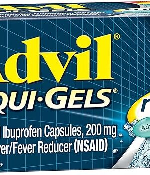 Advil Liqui-Gels Minis Pain Reliever and Fever Reducer, Pain Medicine for Adults with Ibuprofen 200mg for Pain Relief - 160 Liquid Filled Capsules