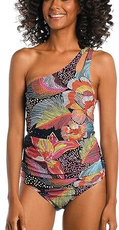 Women's Standard One Shoulder Keyhole Tankini Swimsuit Top