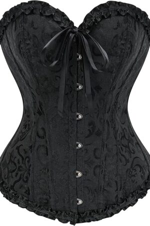 Corset Tops for Women, Bustier Shapewear Lingerie, Lace Waist Push Up Bodysuit