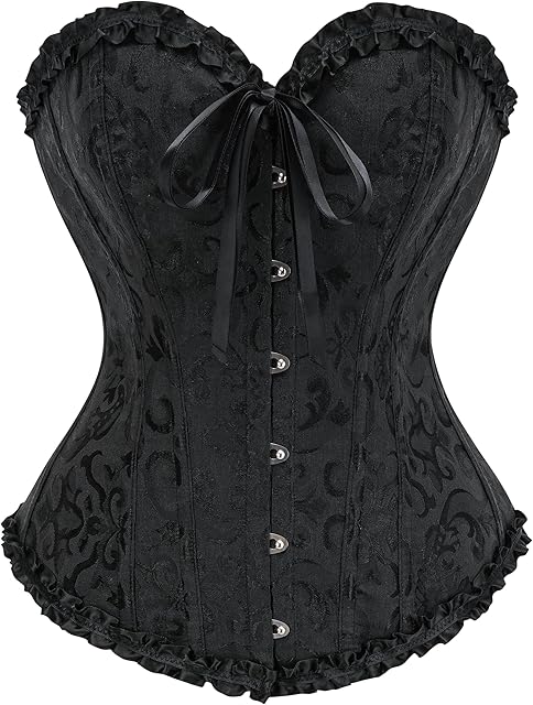 Corset Tops for Women, Bustier Shapewear Lingerie, Lace Waist Push Up Bodysuit