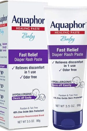 Aquaphor Baby Diaper Rash Paste - For Serious Diaper Rash and Flare-ups - 35 Oz Tube