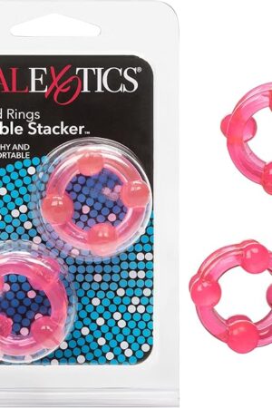 California Exotics Silicone Island Rings Double Stacker, Pink