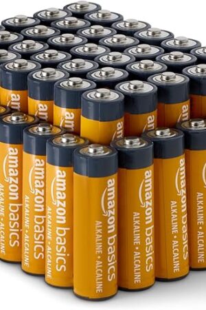 Amazon Basics 48-Pack AA Alkaline High-Performance Batteries, 15 Volt, 10-Year Shelf Life