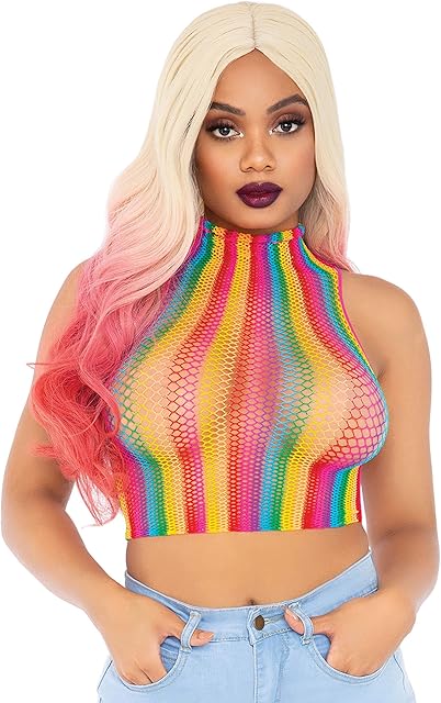 Women's Fishnet Crop Top