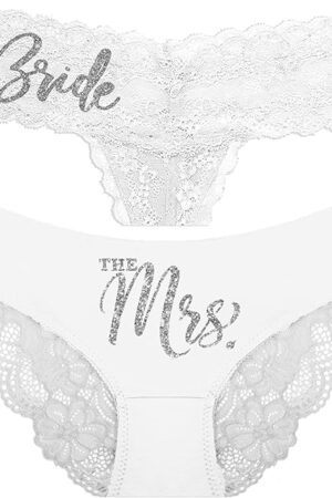 Bride Panties - Honeymoon Lingerie, Bachelorette Party, Bridal Shower Gifts - Lace Panty Set