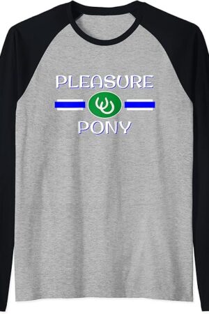 BDSM Pleasure Pony Fetish Shirt, Human Dom Sub PonyPlay Kink Raglan Baseball Tee