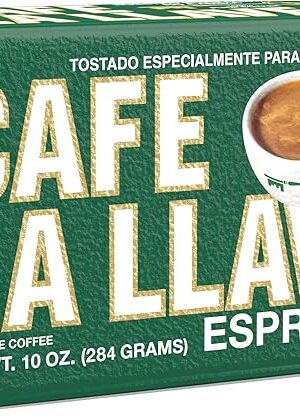 Cafe La Llave Dark Roast Ground Espresso Coffee, 10 oz Brick - Rich and Bold Cuban-Style Blend for Moka Pot, Espresso Machine, or Drip Coffee Maker - Strong, Aromatic Flavor