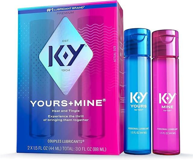 K-Y & Mine Couples Lubricant, Personal Lubricant & Intimate Gel, Sex Lube, Clear, 3 Fl Oz