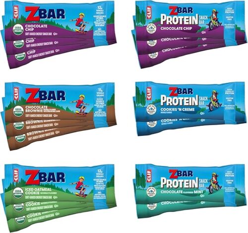 Zbar and Zbar Protein - Variety Pack - Made with Organic Oats - Non-GMO - Soft-Baked Energy Snack Bars and Crispy Protein Bars, School Snacks (16 Pack)