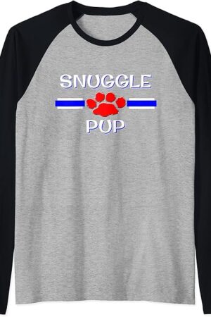 Human Snuggle Pup Play Gear, Gay BDSM Puppy PetPlay Fetish Raglan Baseball Tee